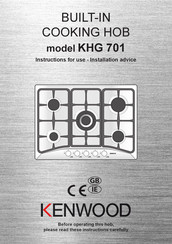 Kenwood KHG 701 Instructions For Use Manual