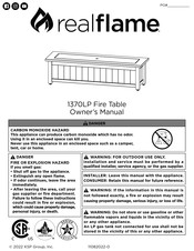 RealFlame 1370LP-GRY Owner's Manual
