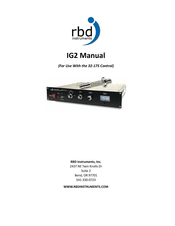 rbd instruments IG2-CA2 Manual