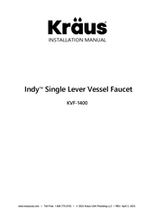 Kraus Indy KVF-1400-2PK Installation Manual