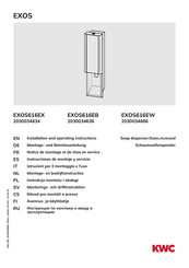 Franke EXOS616EW Installation And Operating Instructions Manual