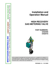 Meggitt Whittaker C422415 Installation And Operation Manual