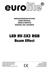 EuroLite LED RV-3X3 RGB Beam Effect User Manual