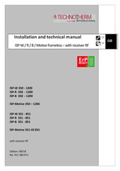 Technotherm ISP-W 651 RF Installation And Technical Manual