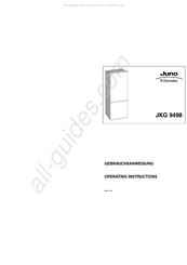 Electrolux JUNO JKG 9498 Operating Instructions Manual