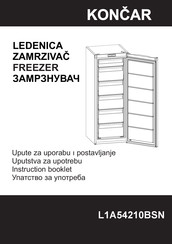 Koncar L1A54210BSN Instruction Booklet