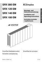 Dimplex SRX 080 EM Installation And Operating Instructions Manual