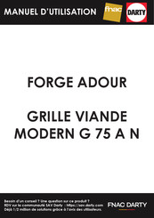 FORGE ADOUR MODERN G 75 A N Manual