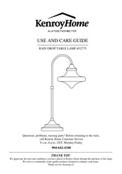 Kenroy Home RAIN DROP 32775 Use And Care Manual