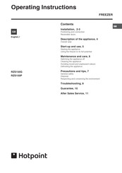 Hotpoint RZS150P Operating Instructions Manual