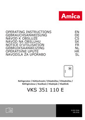 Amica VKS 351 110 E Operating Instructions Manual