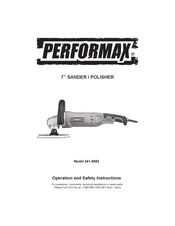 Performax 241-0982 Operation And Safety Instructions