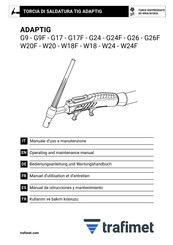 Trafimet ADAPTIG W20F Operating And Maintenance Manual