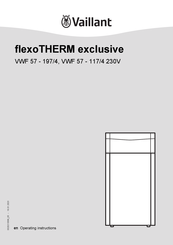 Vaillant flexoTHERM exclusive VWF 87/4 230 V Operating Instructions Manual