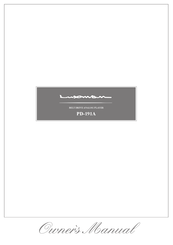 Luxman PD-191A Owner's Manual