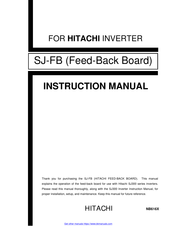Hitachi SJ-FB Instruction Manual