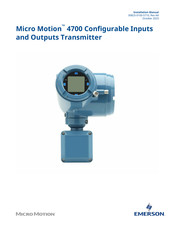 Emerson Micro Motion 4700 Installation Manual