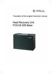 Paul FOCUS 200 Base Original Instruction Manual
