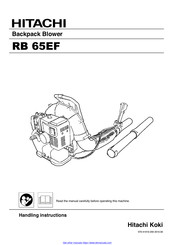 Hitachi Koki RB 65EF Handling Instructions Manual