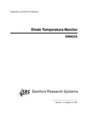 SRS Labs SIM922A Operation And Service Manual