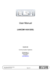 ELSA LANCOM 1630 SDSL User Manual