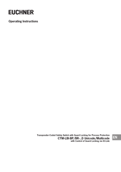 EUCHNER CTM-LBI-BR-U-AZD-SA-167797 Operating Instructions Manual