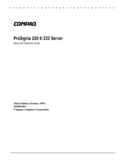 Compaq ProSignia 200 6/233 Setup And Installation Manual