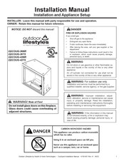 Hearth & Home Outdoor Lifestyles ODCOUG-42NR Installation Manual