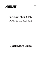 Asus Xonar D-Kara Quick Start Manual