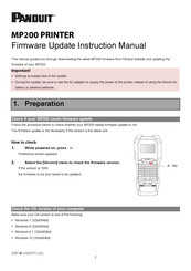 Panduit MP200 Firmware Update Instruction Manual