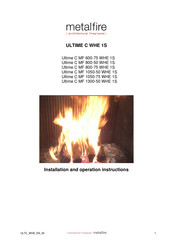 Metalfire Ultime C MF 800-50 WHE 1S Installation And Operation Instruction Manual