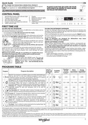 Whirlpool WIC 3C26 F Quick Manual