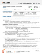 DISCOVER LITHIUM BLUE DLB-GC12-12V Customer Service Bulletin
