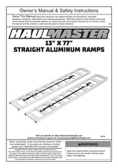HAUL MASTER 58116 Owner's Manual & Safety Instructions