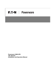 Eaton Powerware 9390-160/100 Installation And Operation Manual