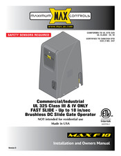 Maximum Controls MAX F18 Installation And Owner's Manual