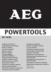AEG BS 18CBL Original Instructions Manual