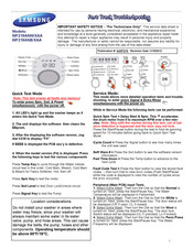 Samsung WF219ANB/XAA Fast Track Troubleshooting