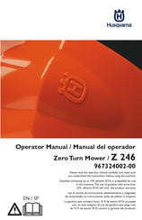 Husqvarna Z 246 Operator's Manual