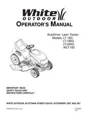White Outdoor AutoDrive LT-180G Operator's Manual