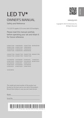 LG 86NANO77SRA.AWH Owner's Manual