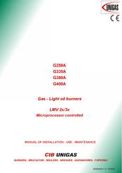 Unigas G258A Installation Manual