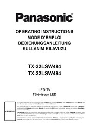 Panasonic TX-32LSW484 Operating Instructions Manual