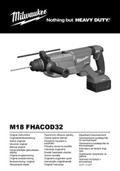Milwaukee M18 FHACOD32 Original Instructions Manual