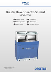 Drester Boxer Quattro Solvent S DI42S Operation Manual