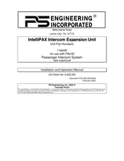 PS Engineering 11645R Installation And Operation Manual