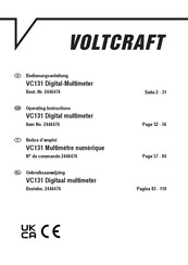 VOLTCRAFT VC131 Operating Instructions Manual