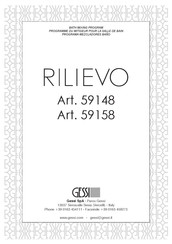 Gessi RILIEVO 59148 Manual