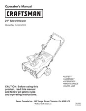 Craftsman C459-52910 Operator's Manual