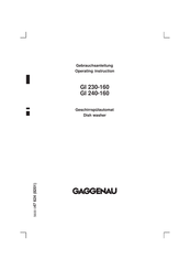 Gaggenau GI 240-160 Operating	 Instruction